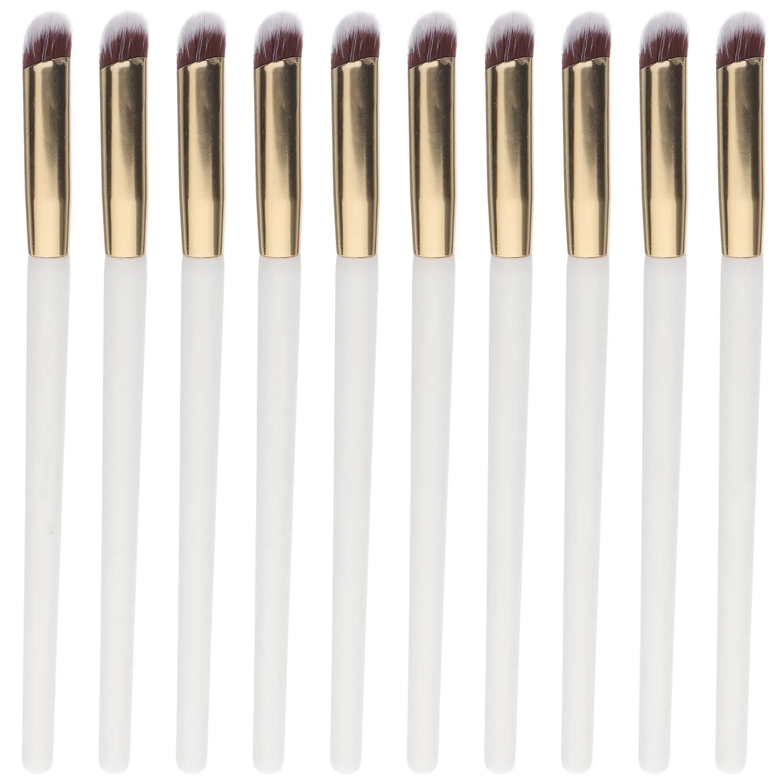 Set di 10 Pennelli per Correttore, Strumento per Trucco Occhi, per Sfumare il Correttore e le Sopracciglia, Regalo Ideale, Delicato sulla Pelle e Durevole