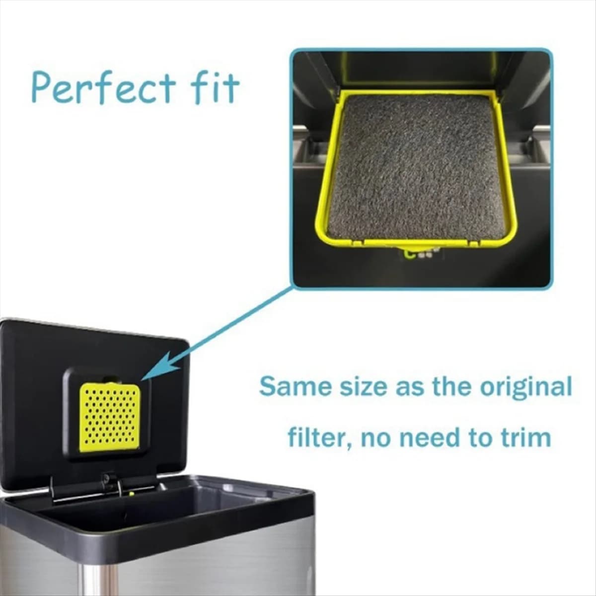 Y31A Ricarica filtro deodorante per pattumiera per bidoni della spazzatura e contenitori per compost compresse deodoranti al carbone attivo