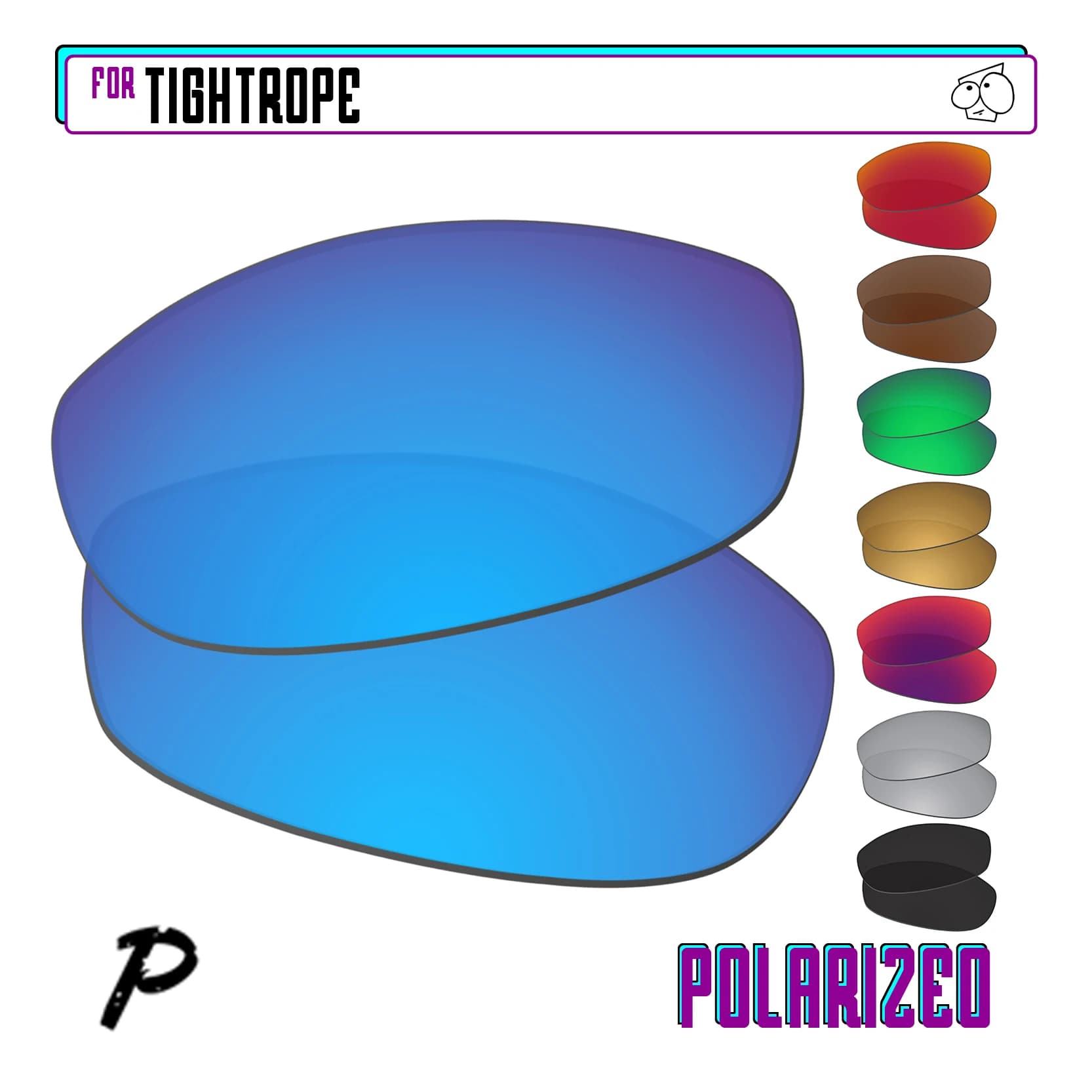Lenti di ricambio polarizzate EZReplace per - Occhiali da sole Oakley Tightrope OO4040-58mm - Opzioni multiple