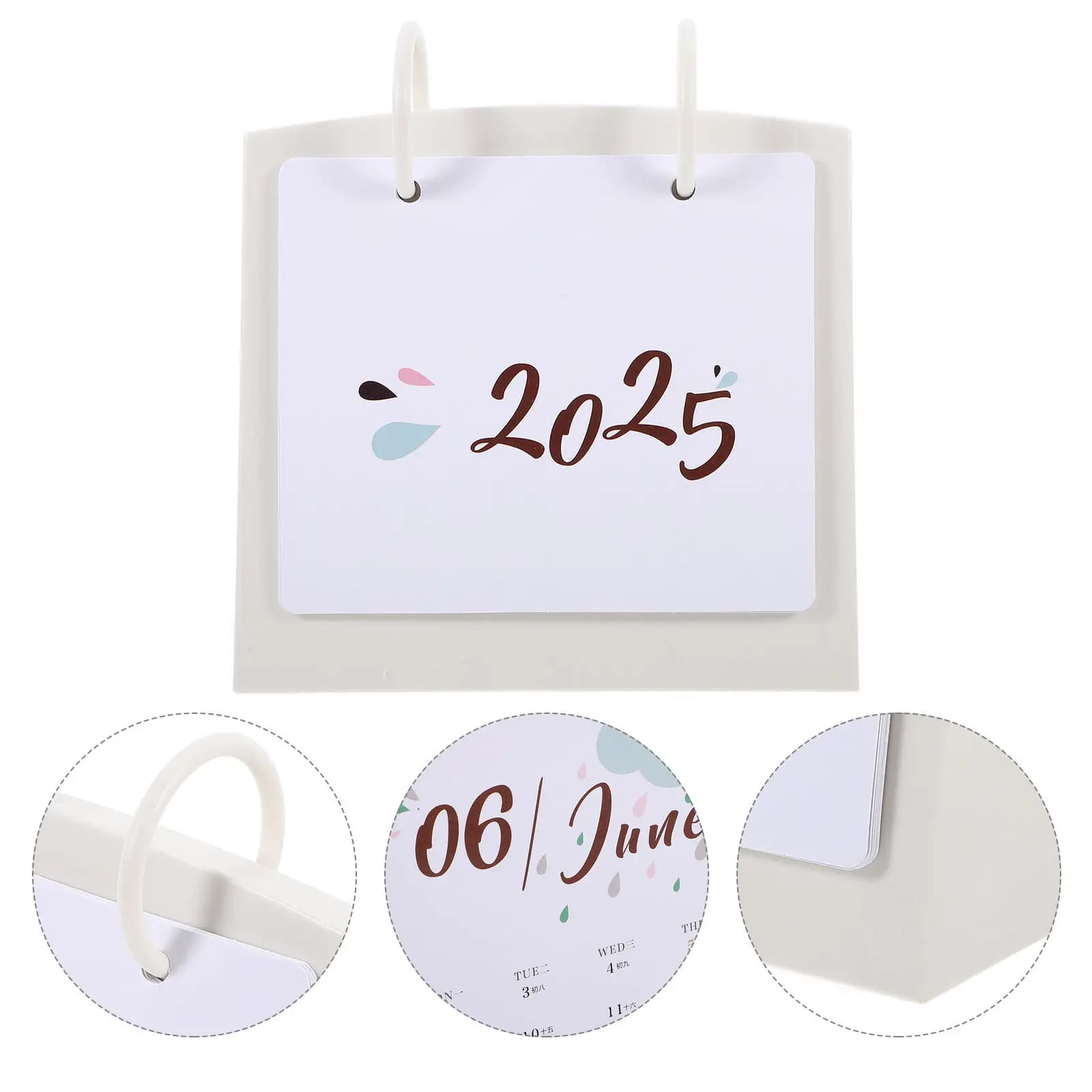 Calendario da Tavolo 2024-2025, Calendario Mensile da Scrivania con Pagine Girevoli, Decorazione per Casa e Ufficio, Organizzatore da Scrivania