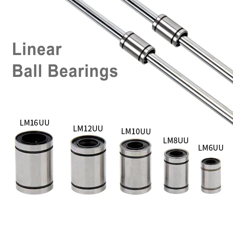 10 Pz LM6UU LM8UU LM10UU LM12UUU LM16UU Liner Bushing 8mm CNC Linear Bearings for Auction Rail CNC Linear Tree 3D Printer Parts