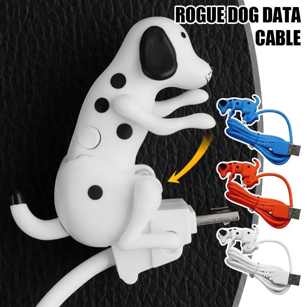 Mobile phone charger cable for dogs knocking, fun type C USB cable for touch phone chargers, frog dog design, 1 pc