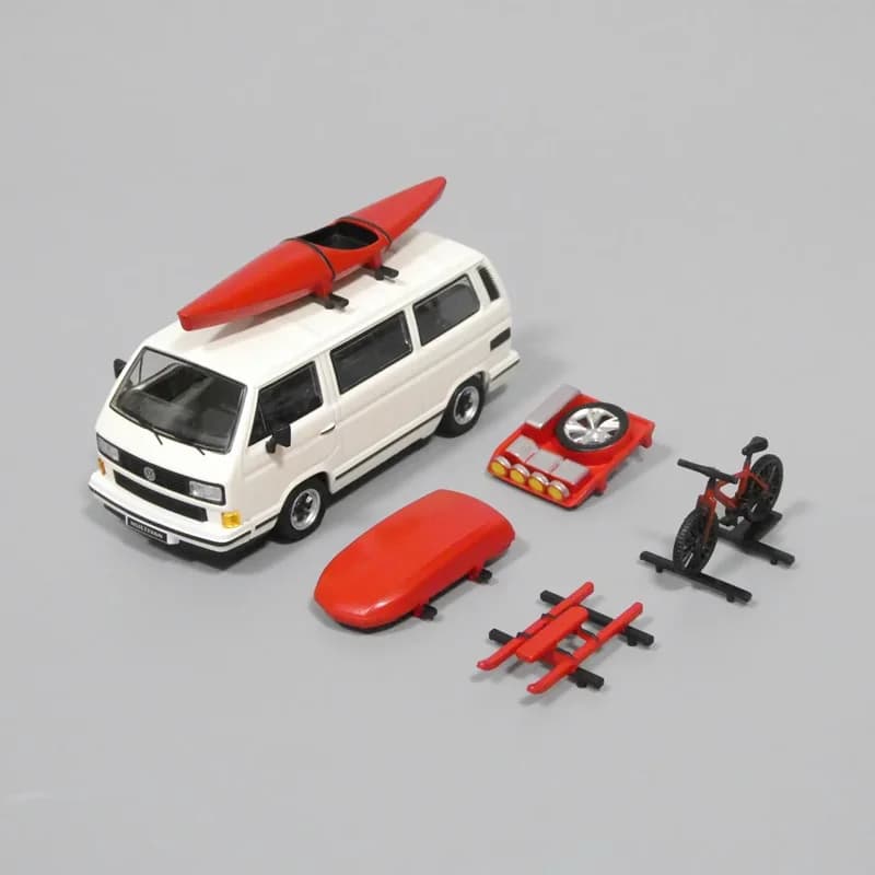 CM MODELLO 1/64 Bilancia Touring Car Kit di Accessori per Tetto, Bagagli, Biciclette,canoe e Portapacchi Collezione di Modelli in Plastica Display Giocattoli