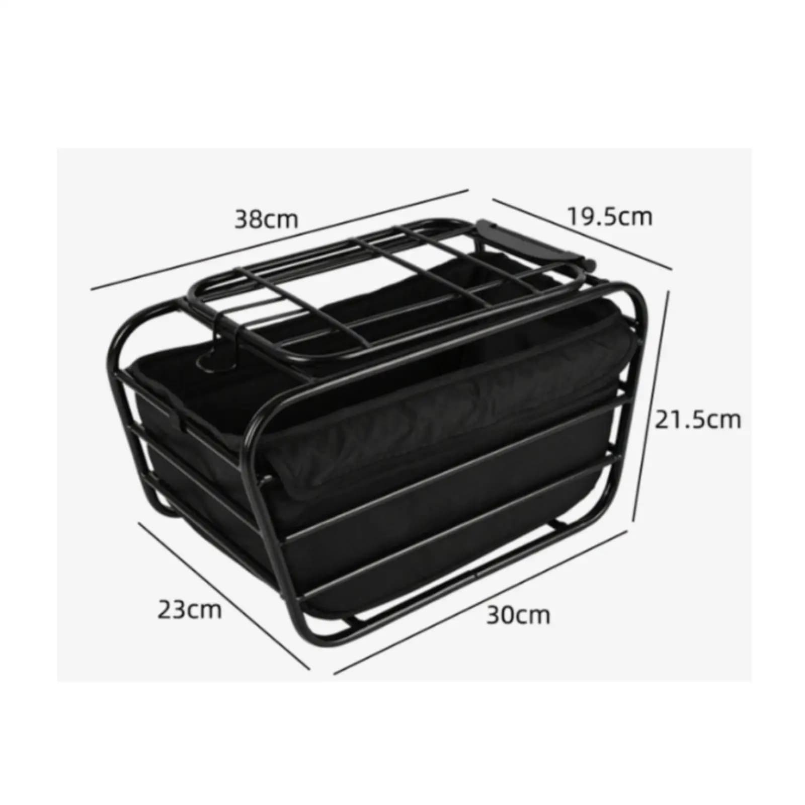 Large Capacity Bicycle Basket Rear Mounted Storage Basket Pet Carrier Bike Basket Secure Lid Design for School Runs or Shopping