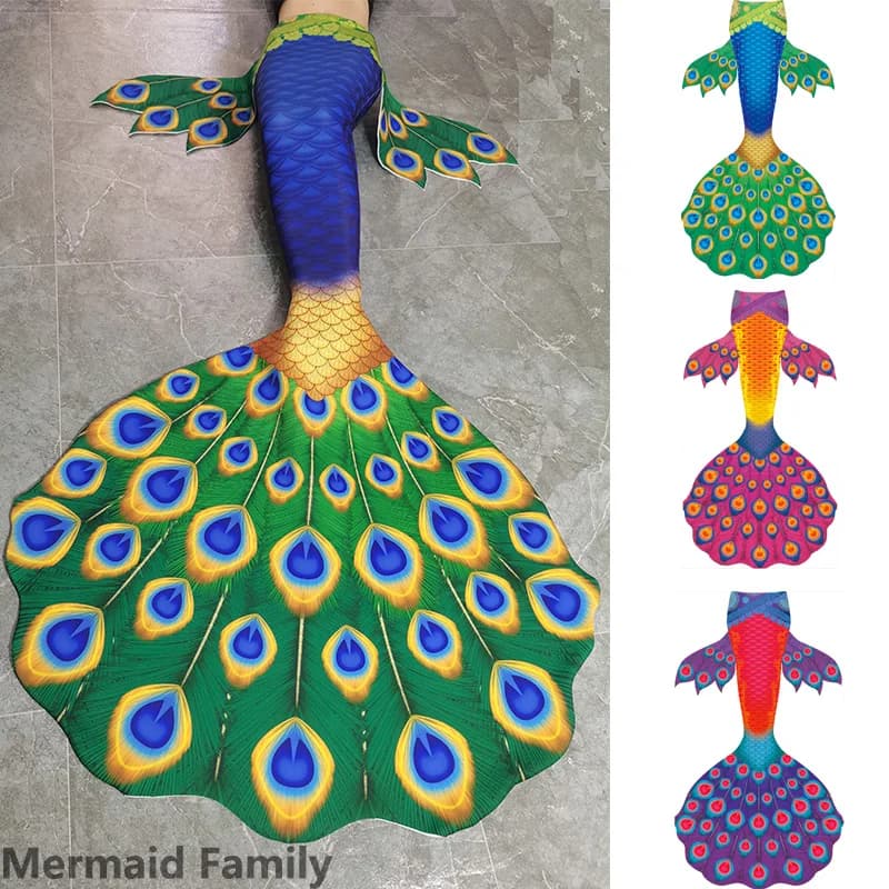 Spedizione gratuita pavone sirena costume nuoto sparare vestito da nuoto coda di pesce pelli costume da bagno biancheria intima Betta sirena coda di pelle