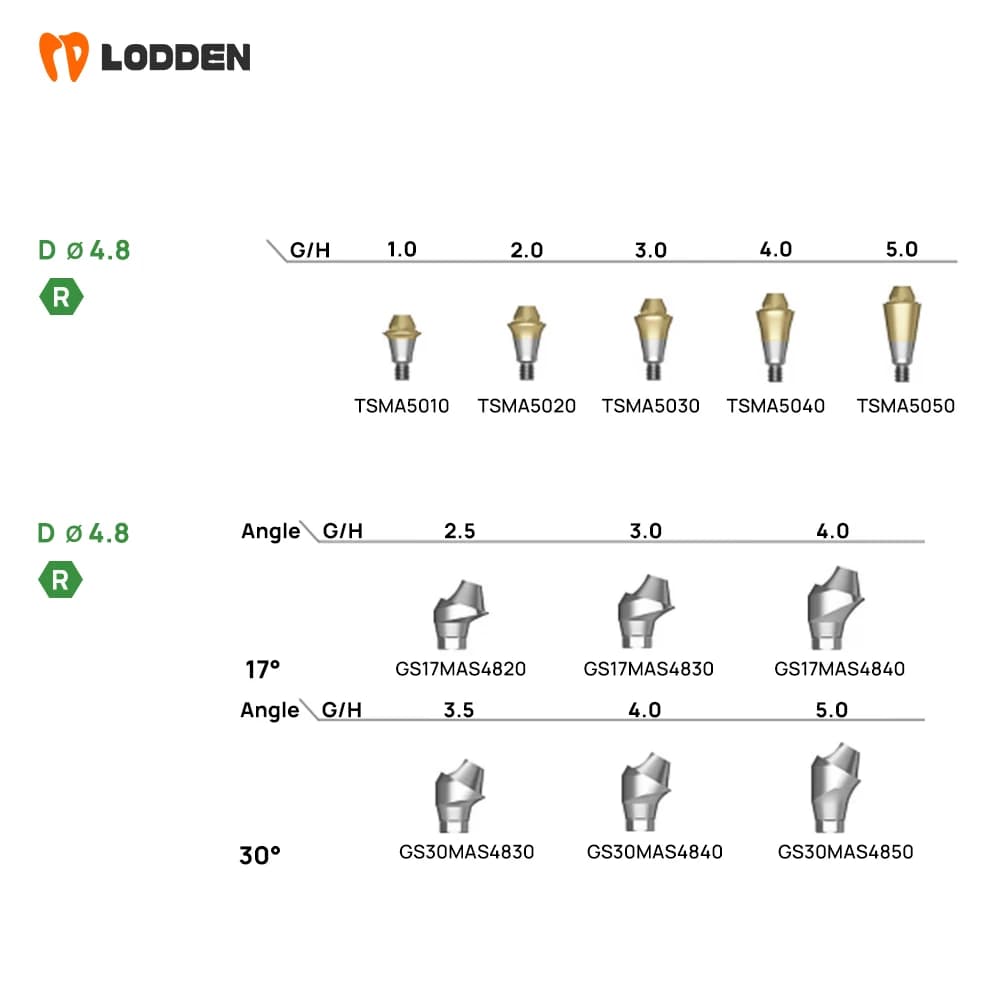 Accessorio per moncone dentale MULTI per sistemi MINI regolari OSSTEM GS/TS ​ Compatibile con percorsi convertibili angolati 1 pezzo