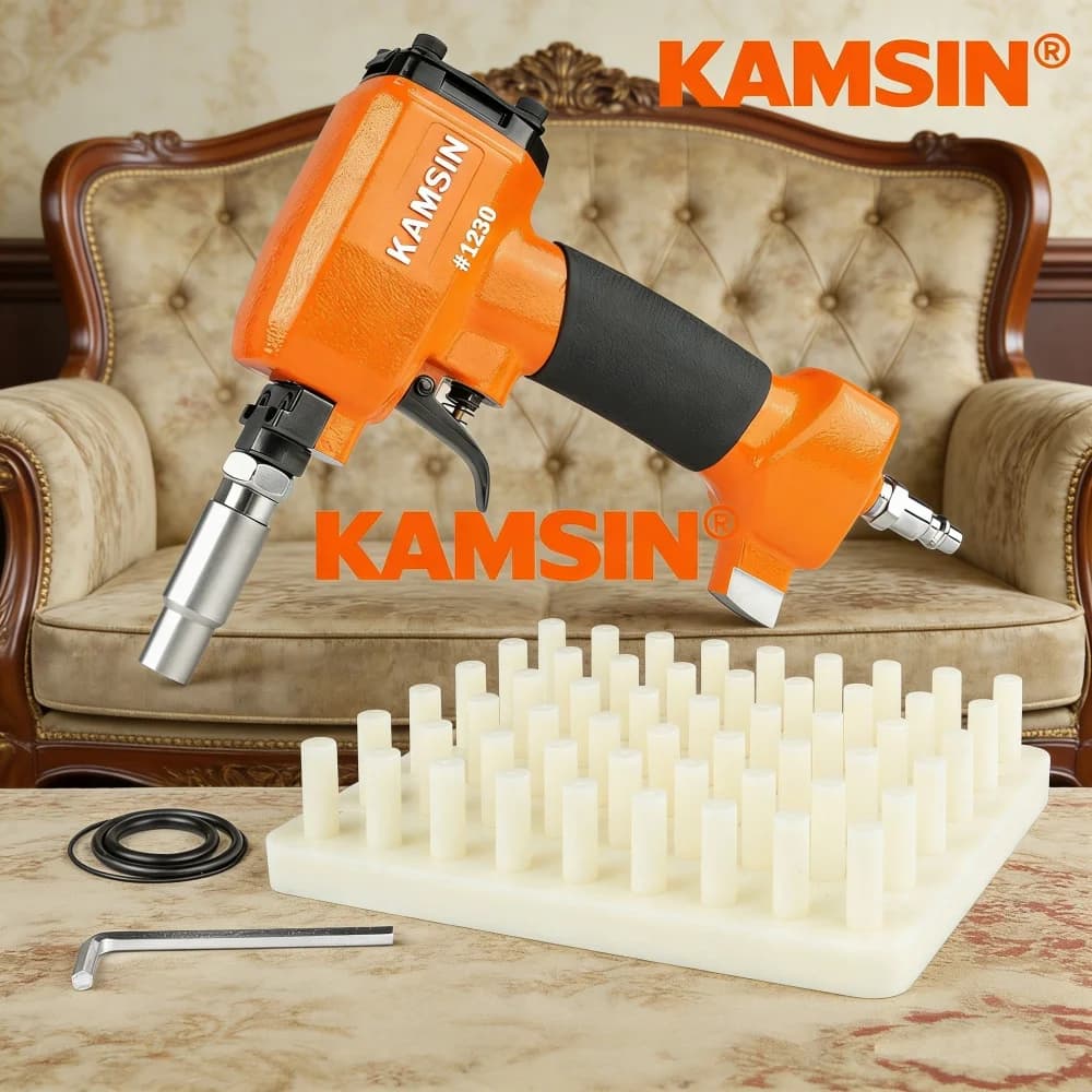 Pistola pneumatica KAMSIN per chiodi decorativi 1170-2030, graffatrice per finiture e tappezzeria per mobili