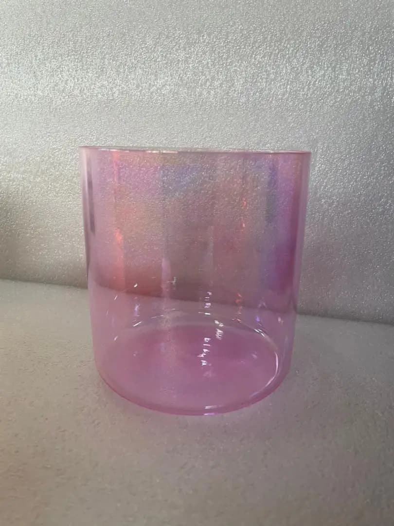4th octave cosmic color crystal singing bowl straight wall flat bottom C# note Sexual chakra about 6.5" 432Hz for sound healing