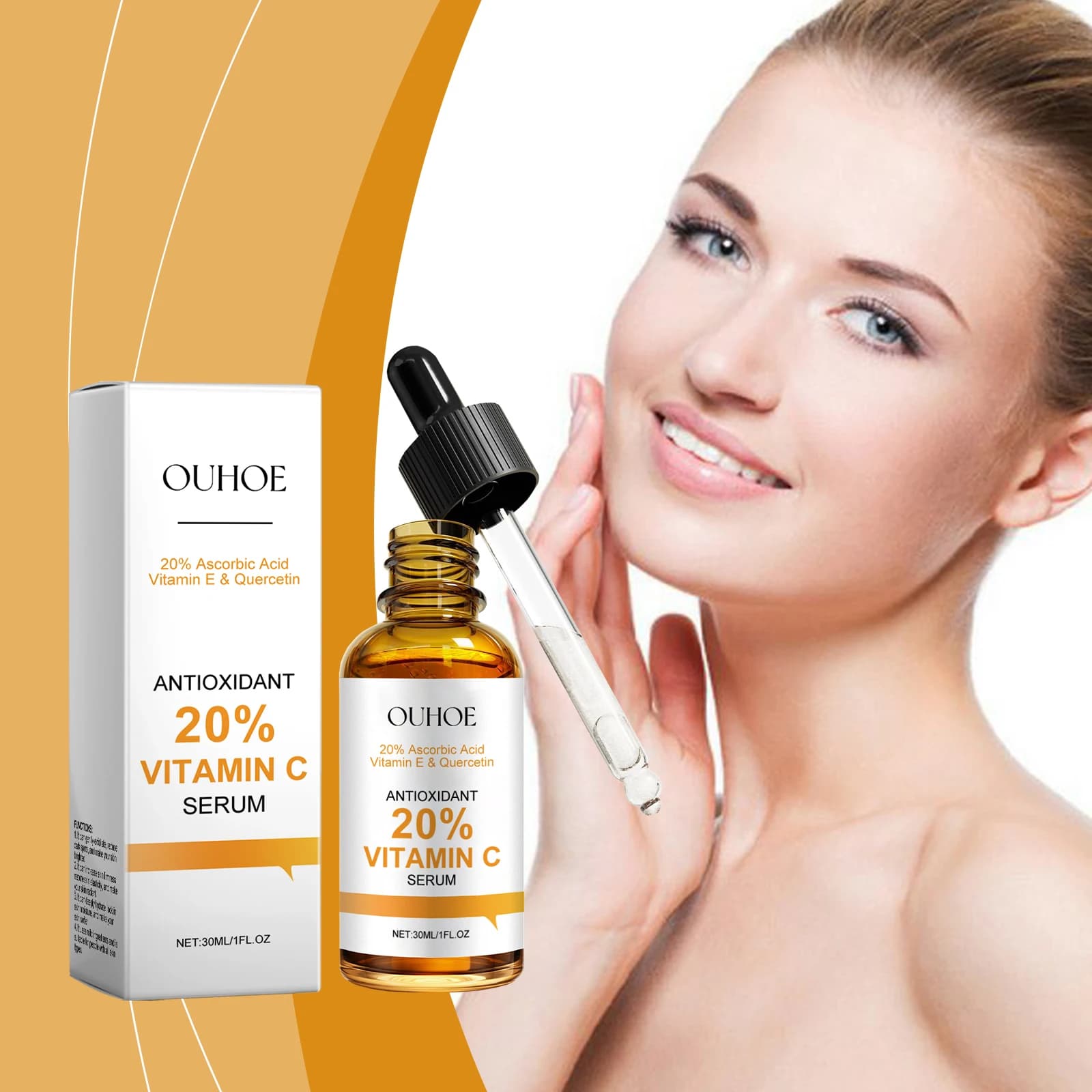 Serum face to vitamin C Anti aging Deep hydration Dissolvency Fine alloys Hydrating Reparation Nutrient Essence for Skin Care