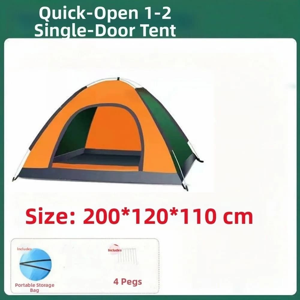 1-4 Person Camping Automatic Tent Lightweight Thick Oxford Cloth Pop Up Tent Waterproof Outdoor Sun Resistant Camping Tent