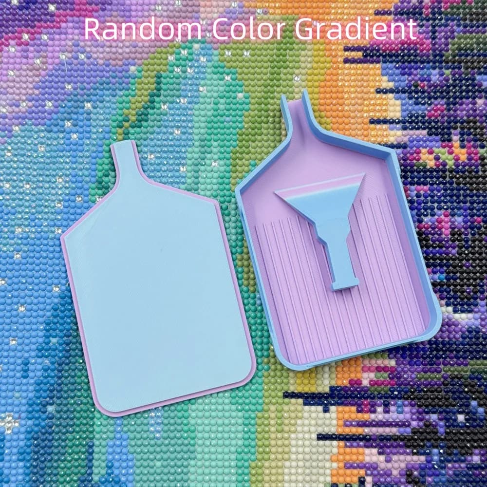 New Large Diamond Painting Tray Storage Box With Y-Shaped Corrector, Suitable For 5d Diamond Painting Accessories And Tools.