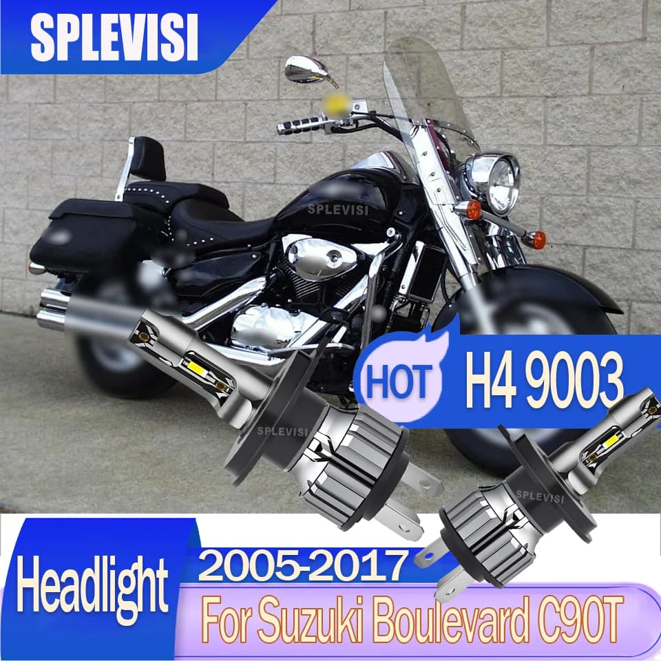 Faro moto LED H4 9003 antiurto e resistente alle vibrazioni per Suzuki Boulevard C90T 2005 2006 2007 2008 2009 2010-2017