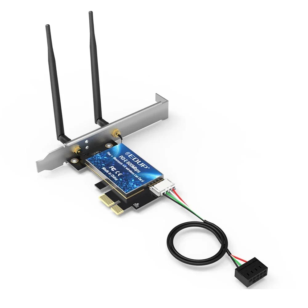 Adattatore PCI Express Dual Band AC600 WiFi Bluetooth da 2,4 GHz/5,8 Ghz con scheda portatile wifi antenna 2 * 5DBi