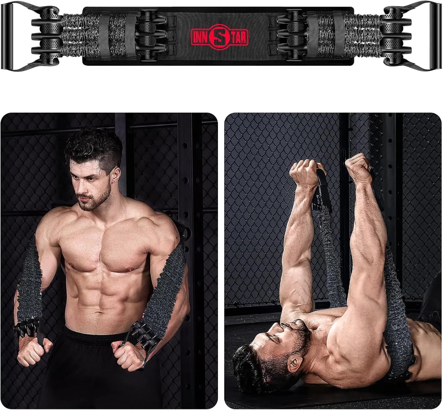 Bande di resistenza multifunzione per l'allenamento, fasce di resistenza per esercizi Push Up, corde da 198LB 6 |