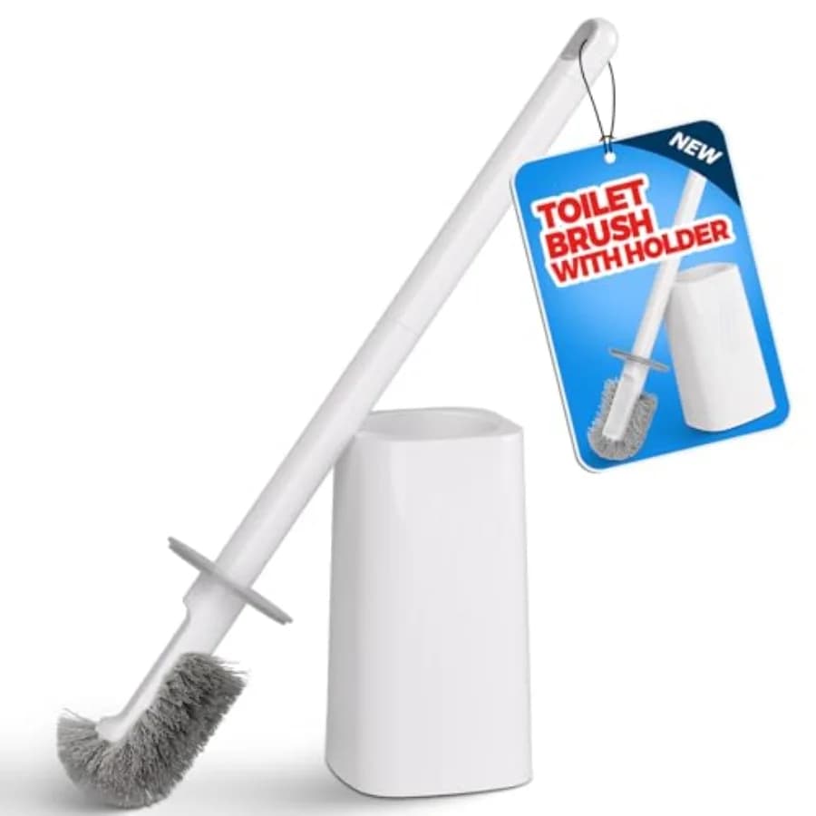 Set Spazzola e Porta Spazzola per WC - Spazzola per la Pulizia del WC, Accessori per il Bagno, Articoli Essenziali per la Pulizia Domestica W