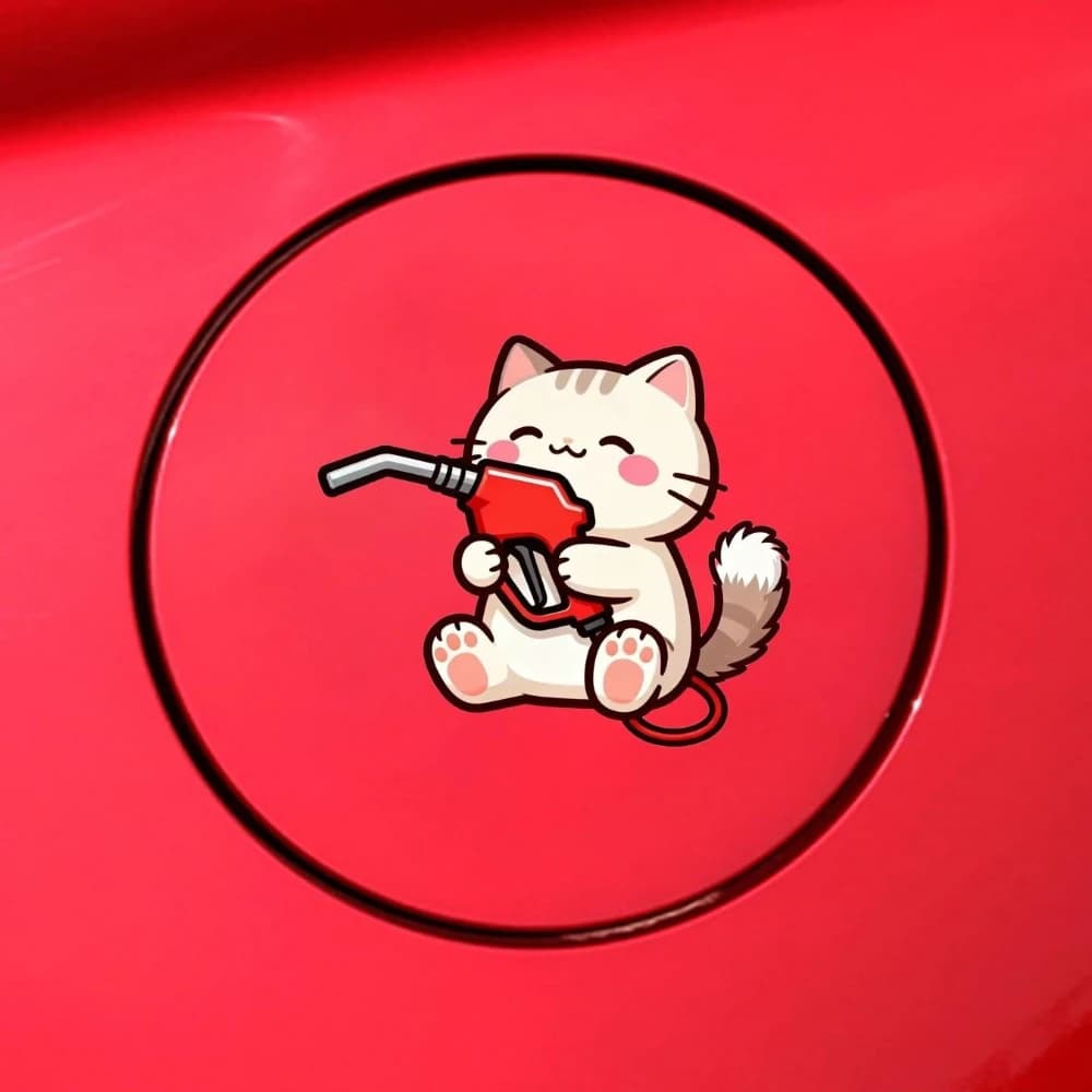 Wall sticker in Cat Shape Vinyl for Carburet Carpet, Waterproof, Self-adhesive, Removable, for Car and Motorcycle
