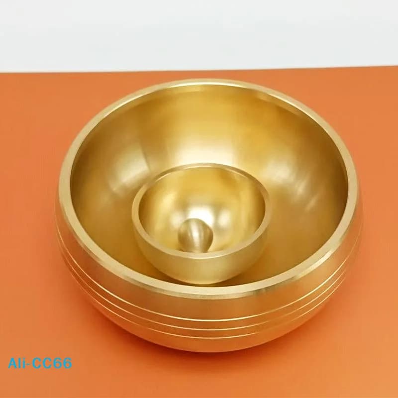【C】Brass Singing Bowl Sanskrit Yoga Meditation For Sound Handmade Healing Stress Relief Buddha Mindfulness Instrument