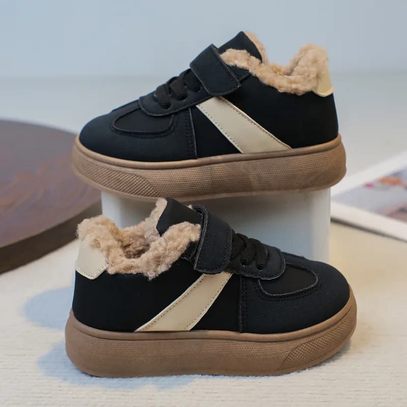2026 Kids Winter Warm Footwear Fleece Sneakers Cotton Shoes for Boys Waterproof Lamb Wool Snow Boots for Girls