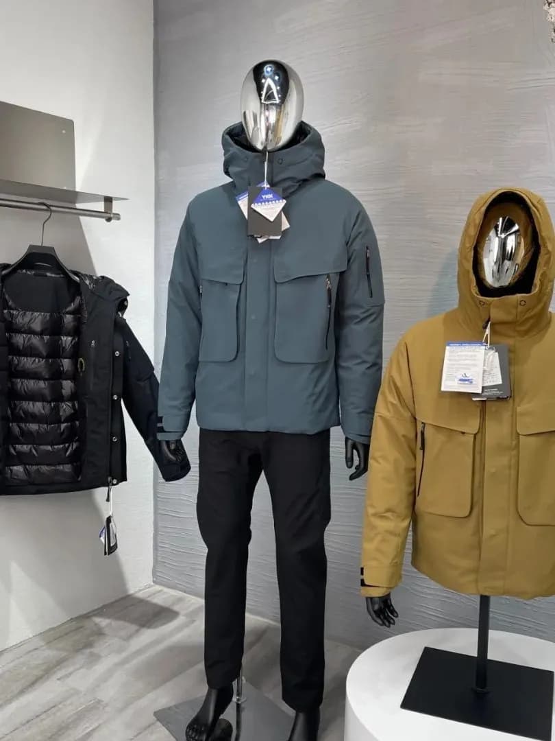 Outdoor V Series Heavyweight Seamless Taped Cold Proof Windproof Warm Men's Winter Hooded down Jacket Youth Trendy Style