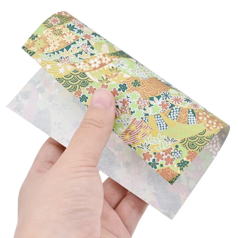 Gold Lines Japanese Style Crane DIY Decorative Folding Scrapbook Decor Craft Paper Handmade Origami