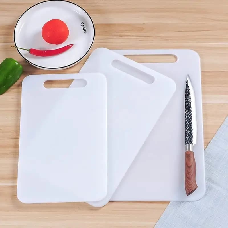Thickened Plastic Silicone Chopping Board Kitchen Utensils Fruit Board Home Use Cutting Board round Corner Rectangle Shape