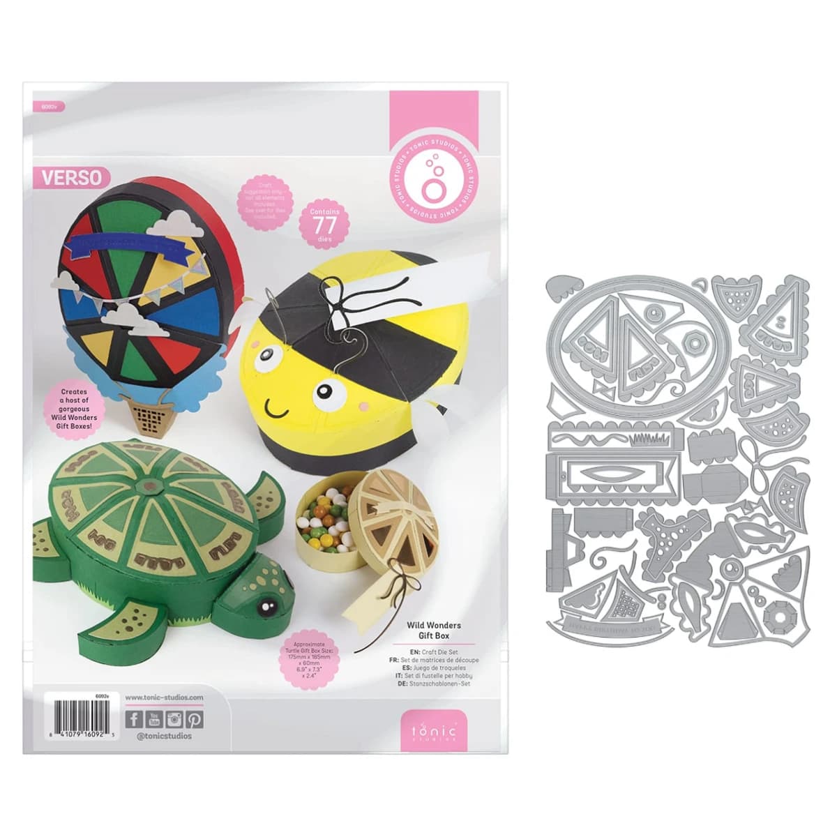 Tonic Wild Wonders Legacy Luggage Showcase Gift Box Die Set Metal Cutting Dies DIY Scrapbooking Embossing Gift Cuts Crafts Decor