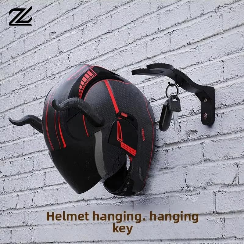 1PC Wall Mount Motorcycle Helmet Hook Universal For Bike Football Cap Headgear Storage Rack Heavy Duty Metal Holder