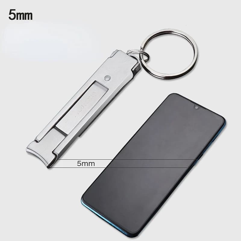 Tagliaunghie ultra sottili da 0,5 cm Tagliaunghie multifunzione pieghevole portatile per rimuovere la pelle morta Pinza per unghie