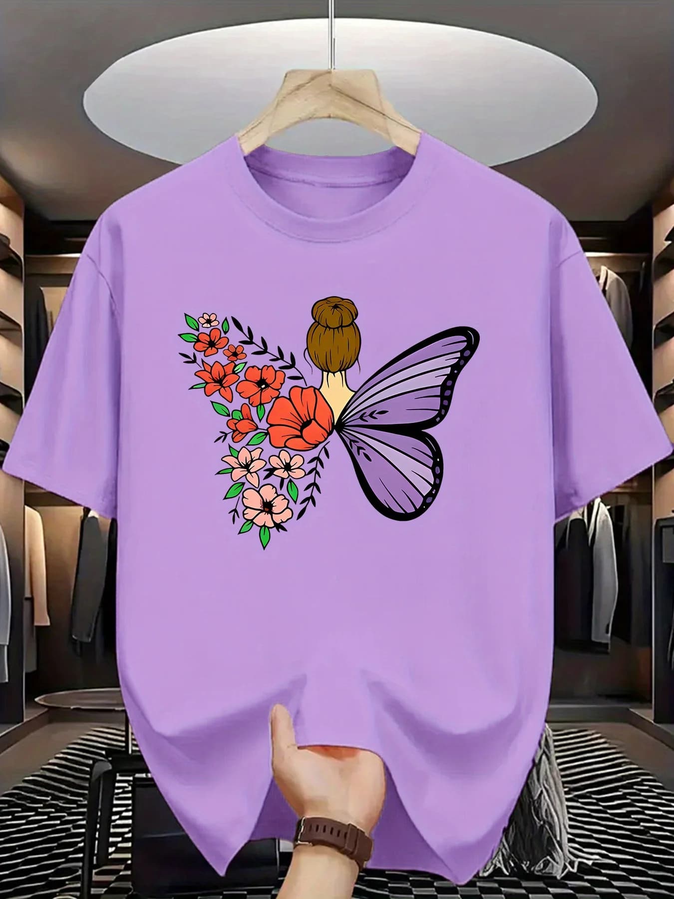 Summer Men's Fashion Pattern Short Sleeve T-Shirt with Letter Print