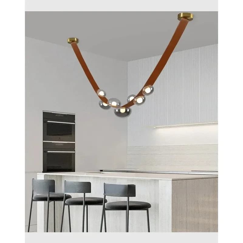 Soggiorno semplice Lampadario in vetro Scala duplex Designer Ristorante Lampada Luce Sala espositiva di lusso L3 metri 7 teste