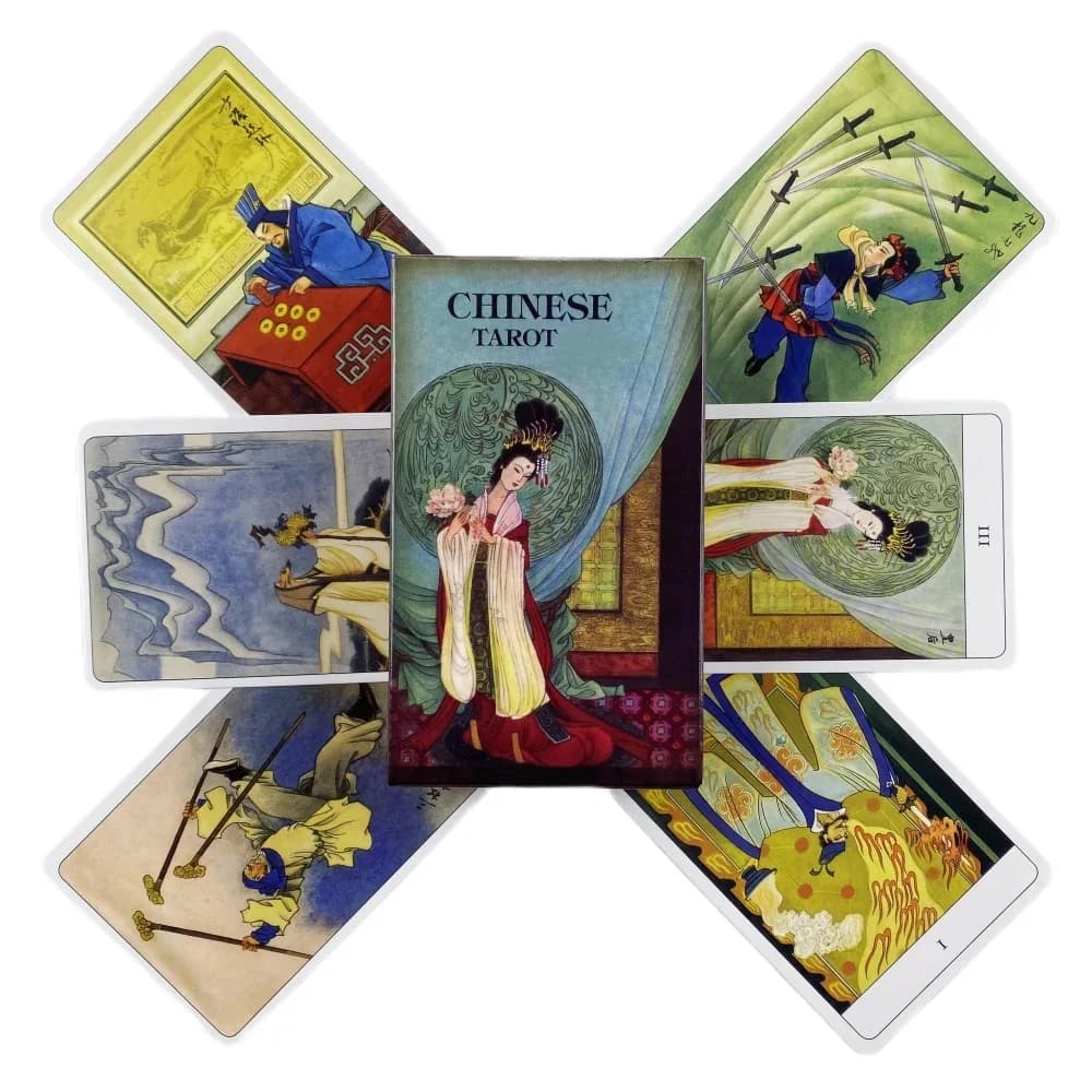 Carte dei tarocchi cinesi Un mazzo da 78 Oracle Visioni inglesi Edizione divinazione Borad Giochi di gioco regalo