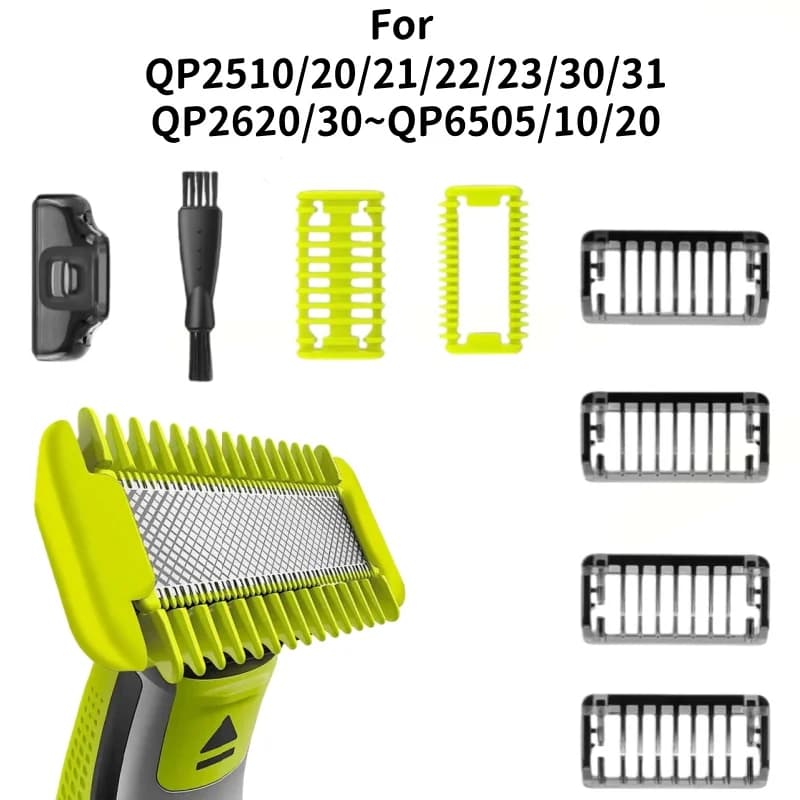 Set di 6 Pettini Guida per Regolabarba Elettrico Philips OneBlade QP2520 QP2530 QP2620 QP2630 QP6510 QP6520 QP6531