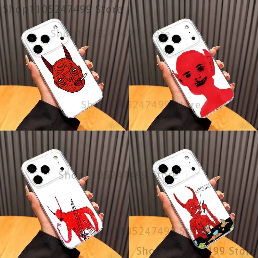 P-Polly Nor Art Phone Case For iPhone 16,15,17,12,13,14,11 Max,Pro,Plus,X,XS,XR,SE4,E Mini Transparent Cover