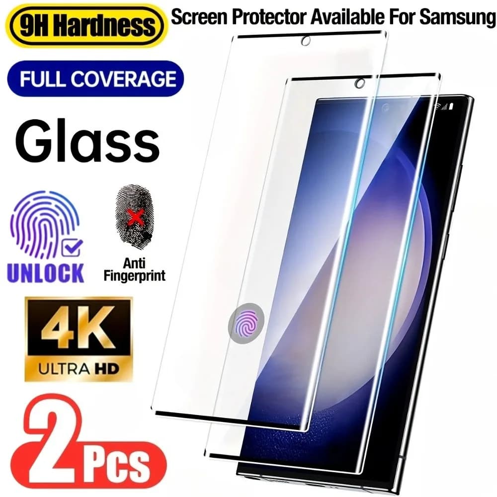 2 pezzi copertura completa in vetro temperato per Samsung Galaxy S25 S24 S23 Ultra S22 S21 S20 Plus S25 S24 S23 FEUltra trasparente protezione schermo