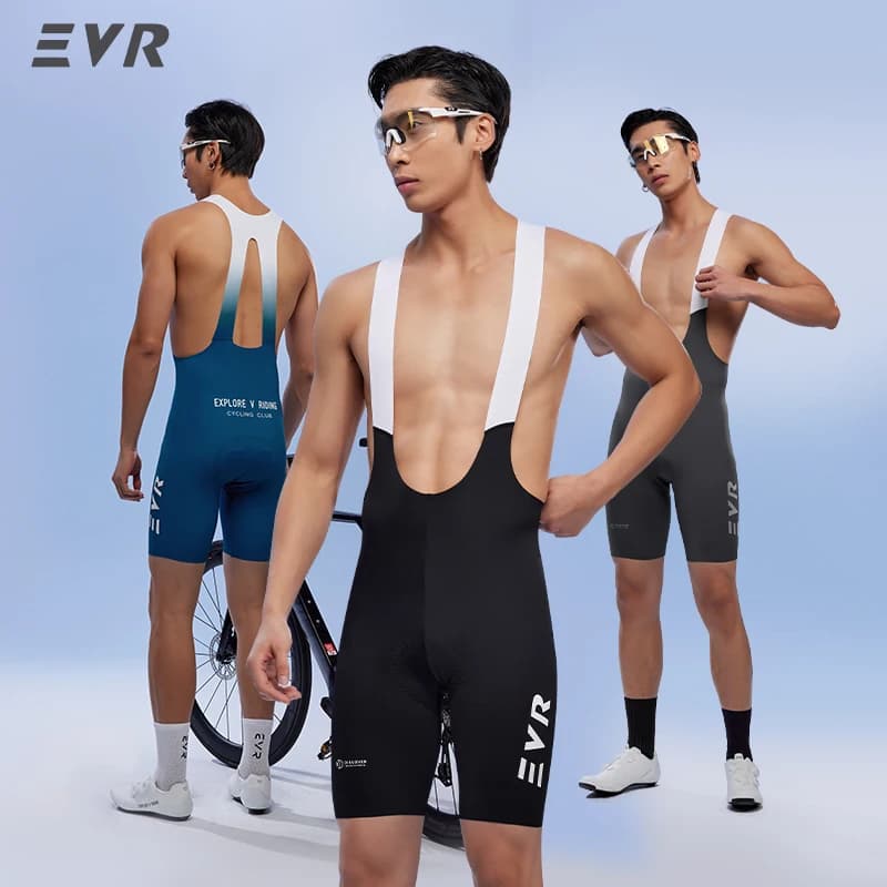 Pantaloncini da Ciclismo EVR per Uomo con Imbottitura 3D, Pantaloni MTB, Pantaloncini da Strada, Protezione UV