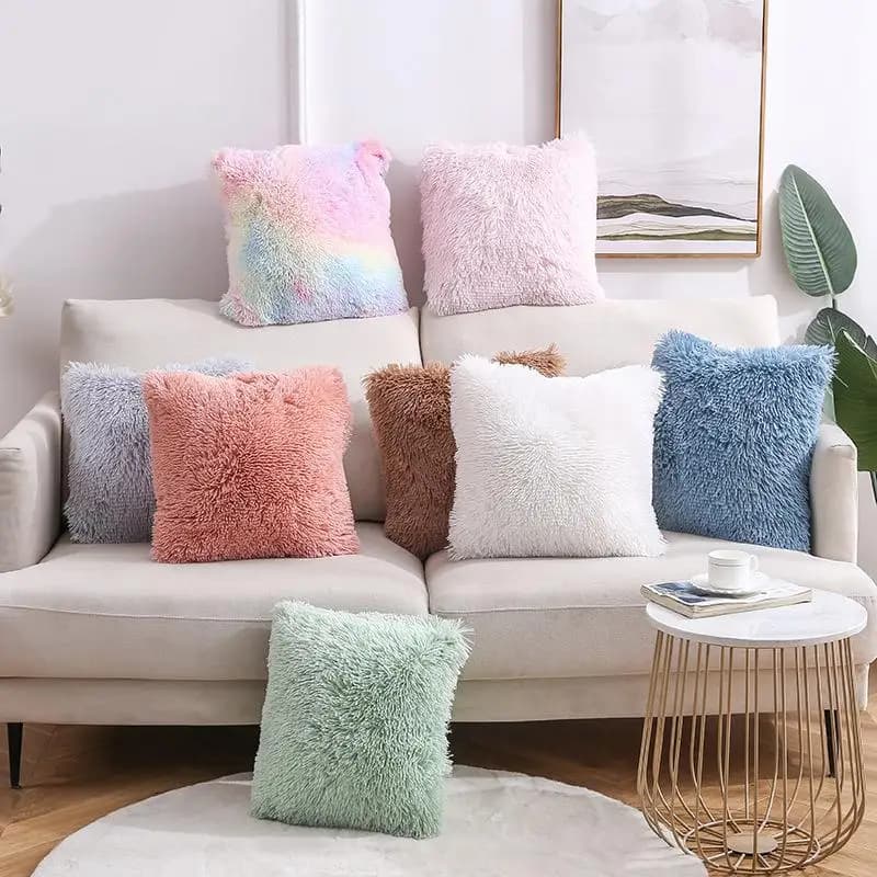 1 pz 40*40 cm 2024 New Fashion Casa Divano Decorazione Federa Autunno Inverno Peluche Ispessimento Cuscini Copertura