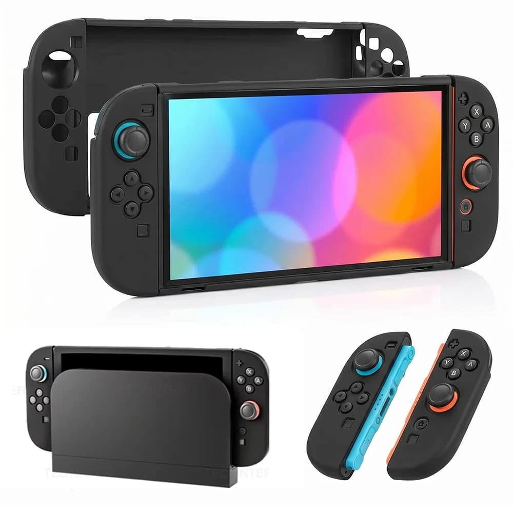 Cover Protettiva in Silicone Divisibile per Console Nintendo Switch 2, Guscio Dockabile per Controller Joystick NS2, Accessori