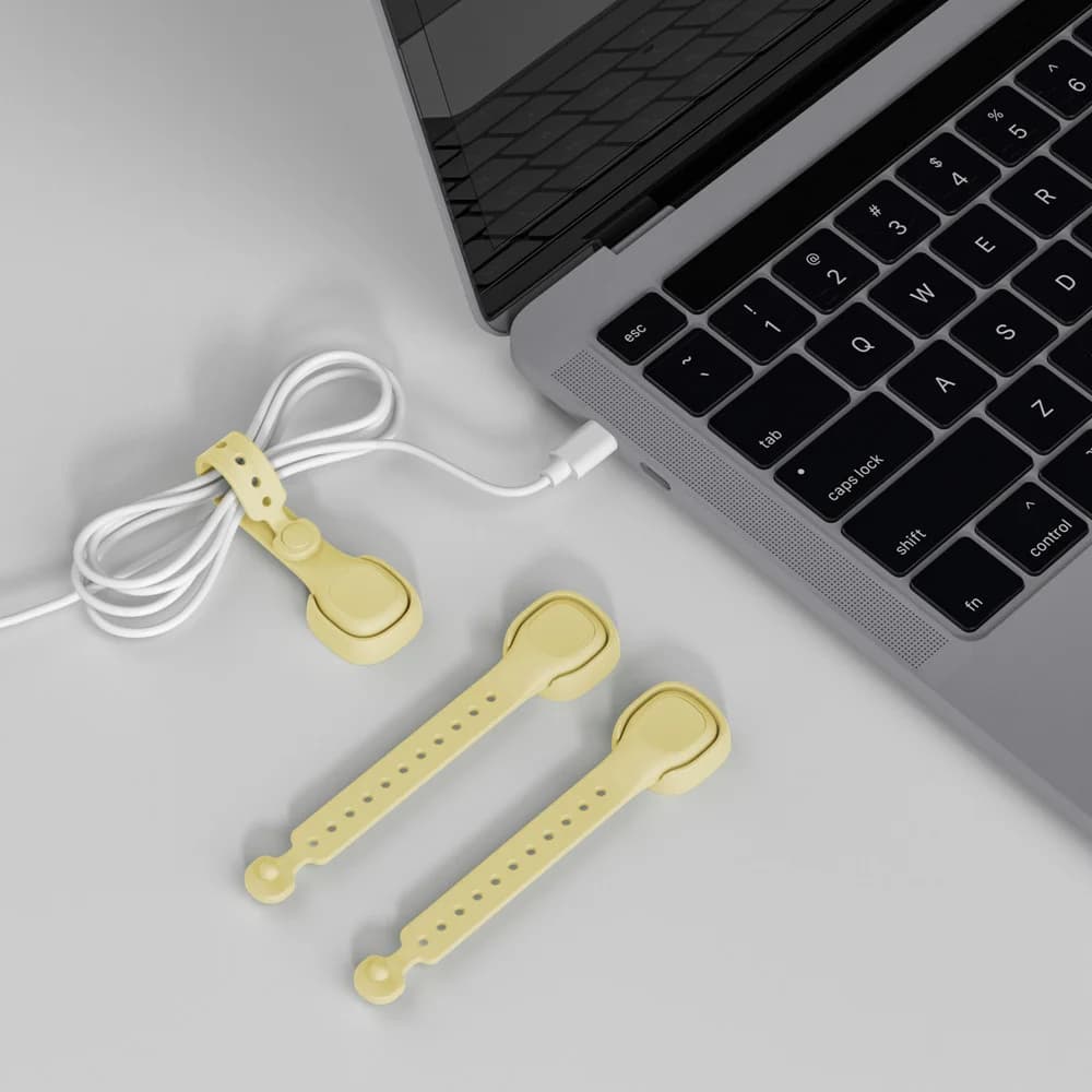 Organizer per cinghia di ricarica fissa con avvolgimento multifunzionale portatile in silicone con fascetta magnetica per riporre cavi dati da 6 pezzi