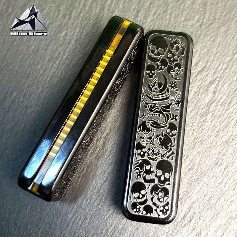 Demonic Fidget Slider EDC Slider meccanico a spinta in acciaio inossidabile Fidget Spinner Giocattoli per alleviare lo stress e il relax per adulti