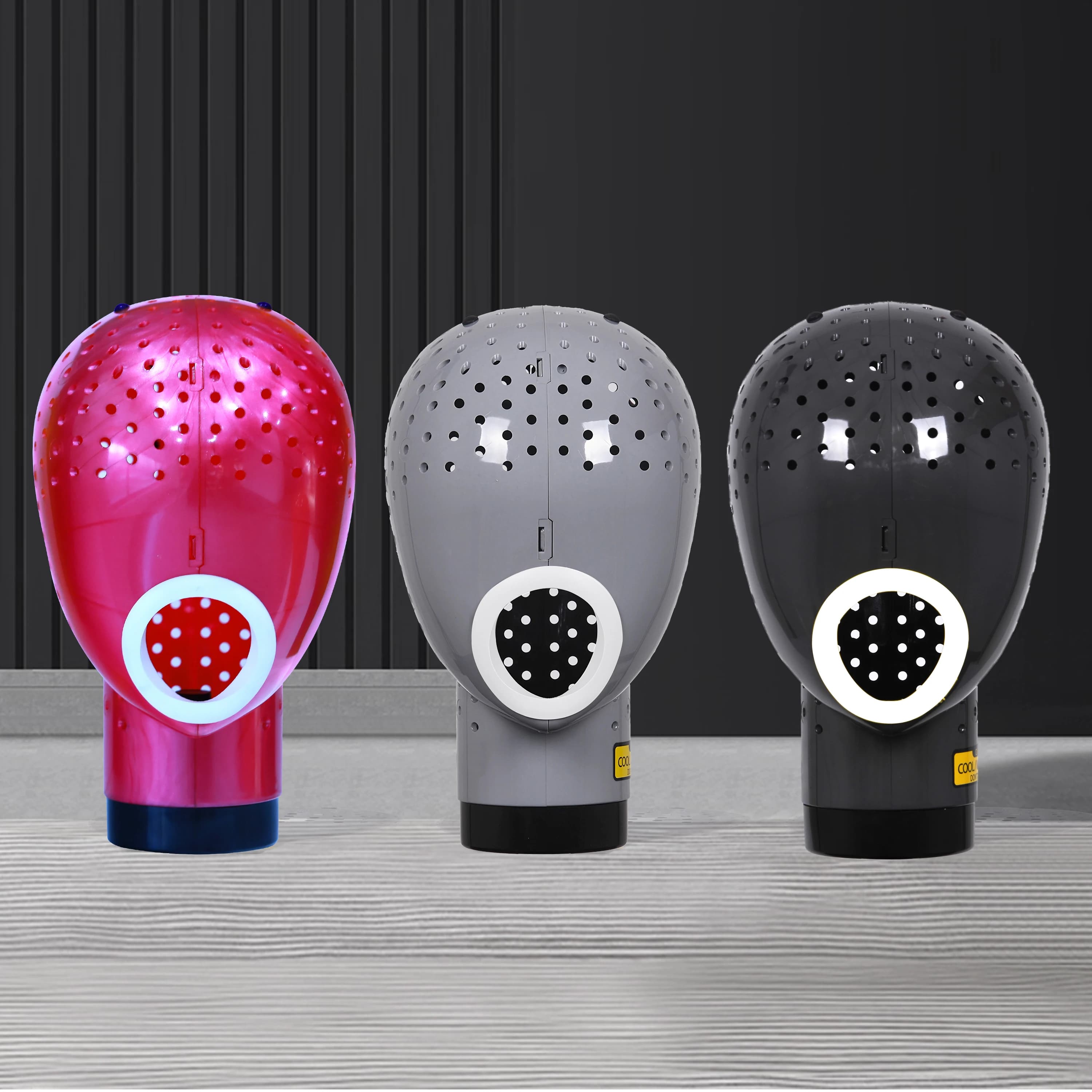 Testa di manichino per asciugatura parrucche a mani libere con clip, supporto ventilato per asciugatura rapida con aria fredda, strumento per asciugatura parrucche che risparmia tempo per parrucche sintetiche e in capelli umani, extension, posticci per uso domestico e professionale