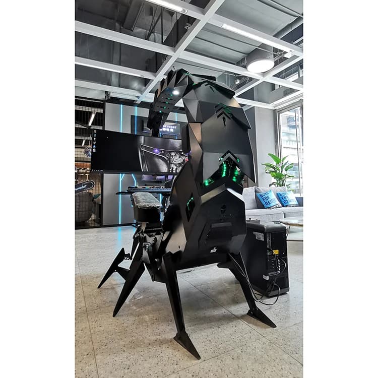 SK Scorpion Chair Imperator Works Cluven Recliner Office Home Office Gaming Cockpit Workstation For 3 Monitors