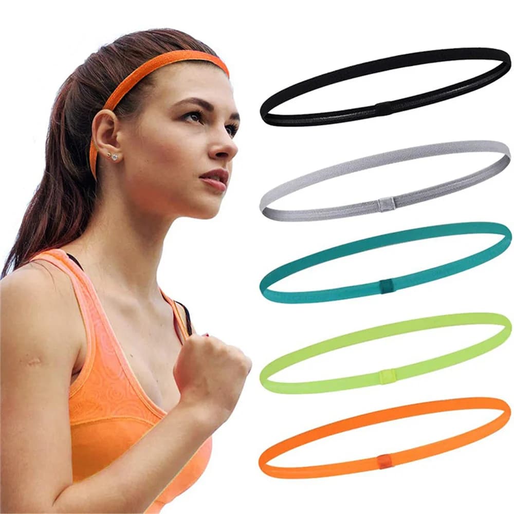 Fasce sportive classiche in Silicone elastico estate Unisex fascia antisudore antiscivolo Color caramella donna uomo palestra Running Yoga fasce per capelli