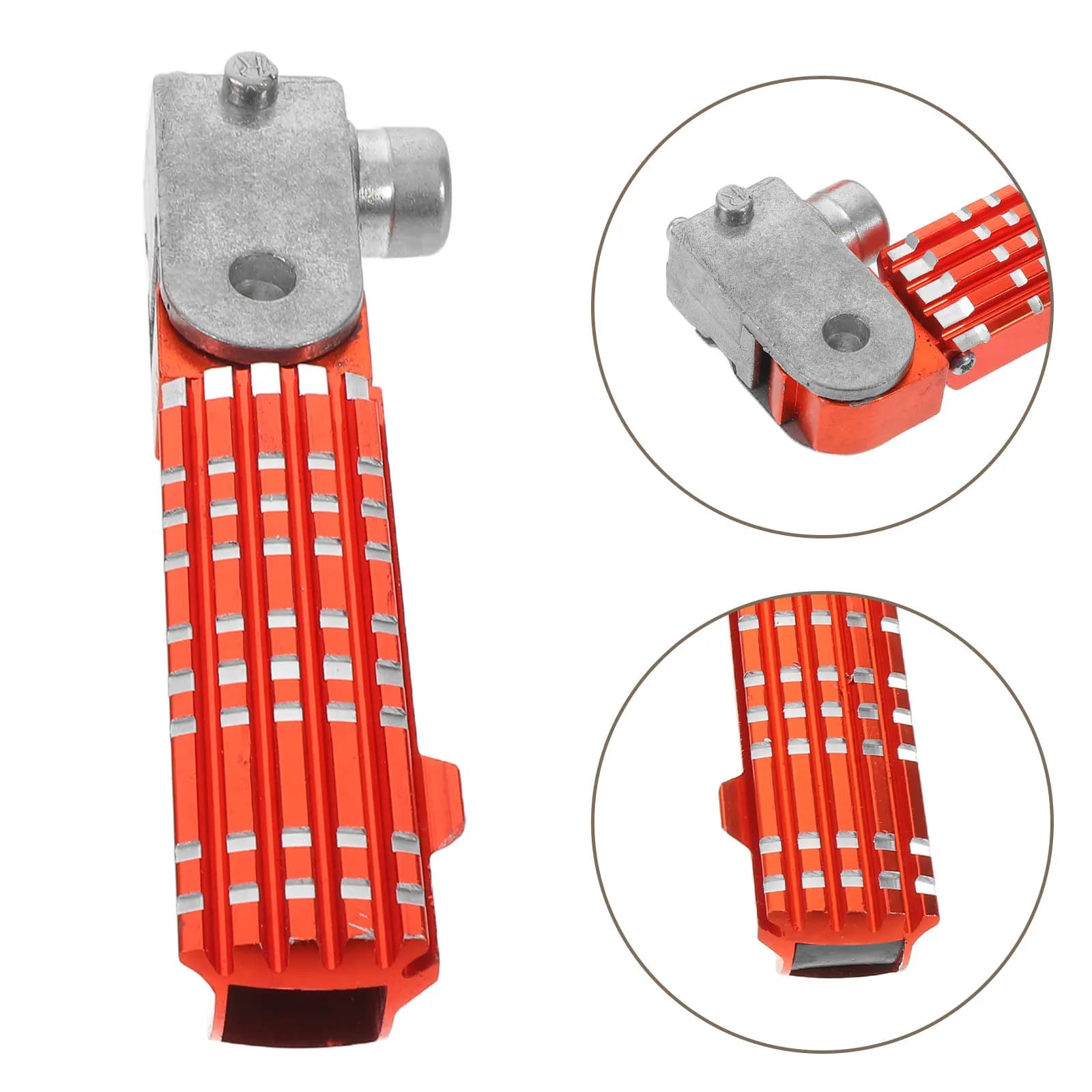 2Pcs Motorcycle Rear Foot Pegs Aluminum Alloy Folding Footrest Anti-Slip Traction Universal Fit for Various Models