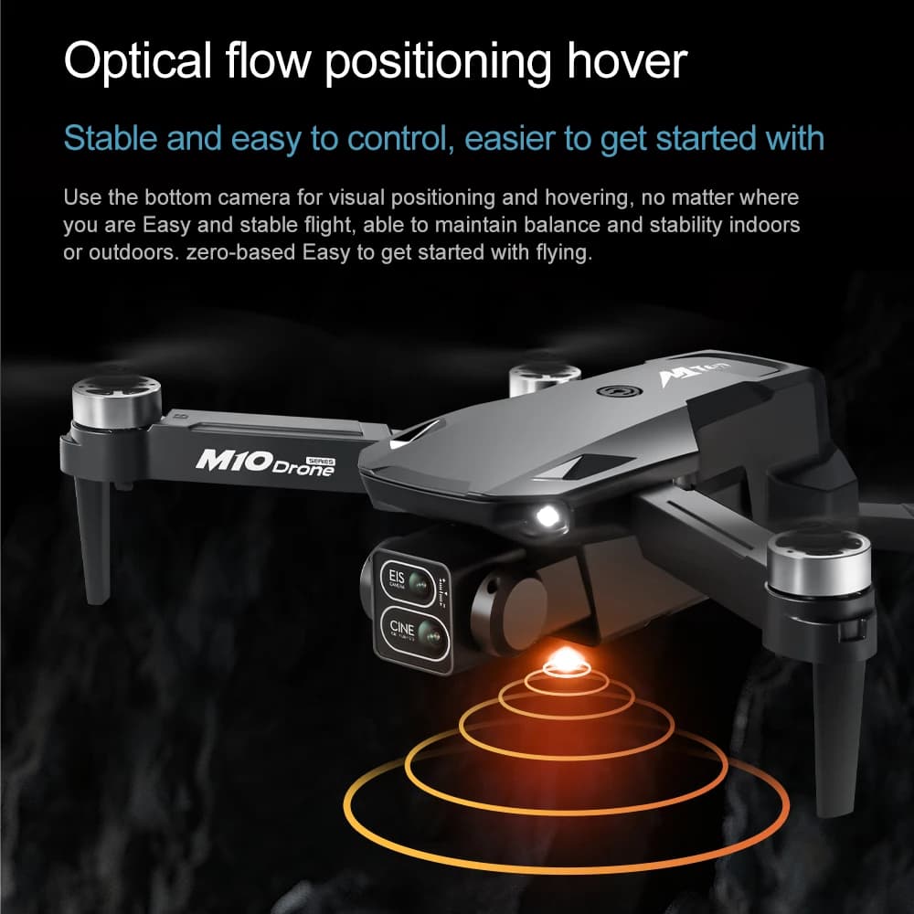 Drone RC M10 Originale con Doppia Fotocamera HD 8K Professionale, Schermo FPV, Motore Brushless, Evitamento Ostacoli, Quadricottero Giocattolo