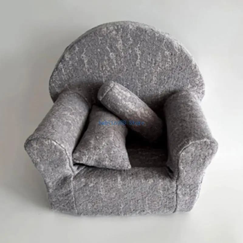Y4UD 3 Knits for Photography Newborn Baby Diaper Bearings for Children's Sofa Set Sitting cushion for Assistant