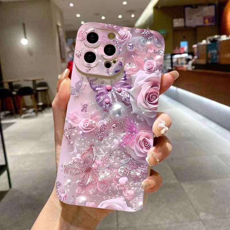 Oil Painting Pink Rose Flower Case For Xiaomi Redmi Note 14 13 12 Pro Plus 12S 11S 11 10S Redmi 12 13 13C Shockproof Soft Cover