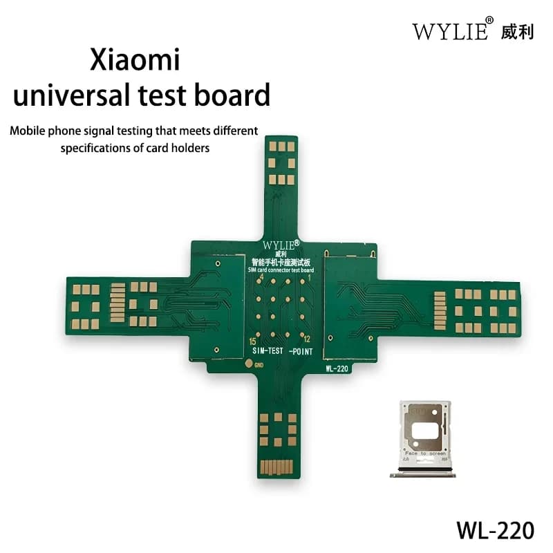 WYLIE WL-220 Scheda di Test Universale per Segnali Telefonici e SIM per XAIOMI, Test Segnale Universale con Scheda SD, Tutti i Modelli