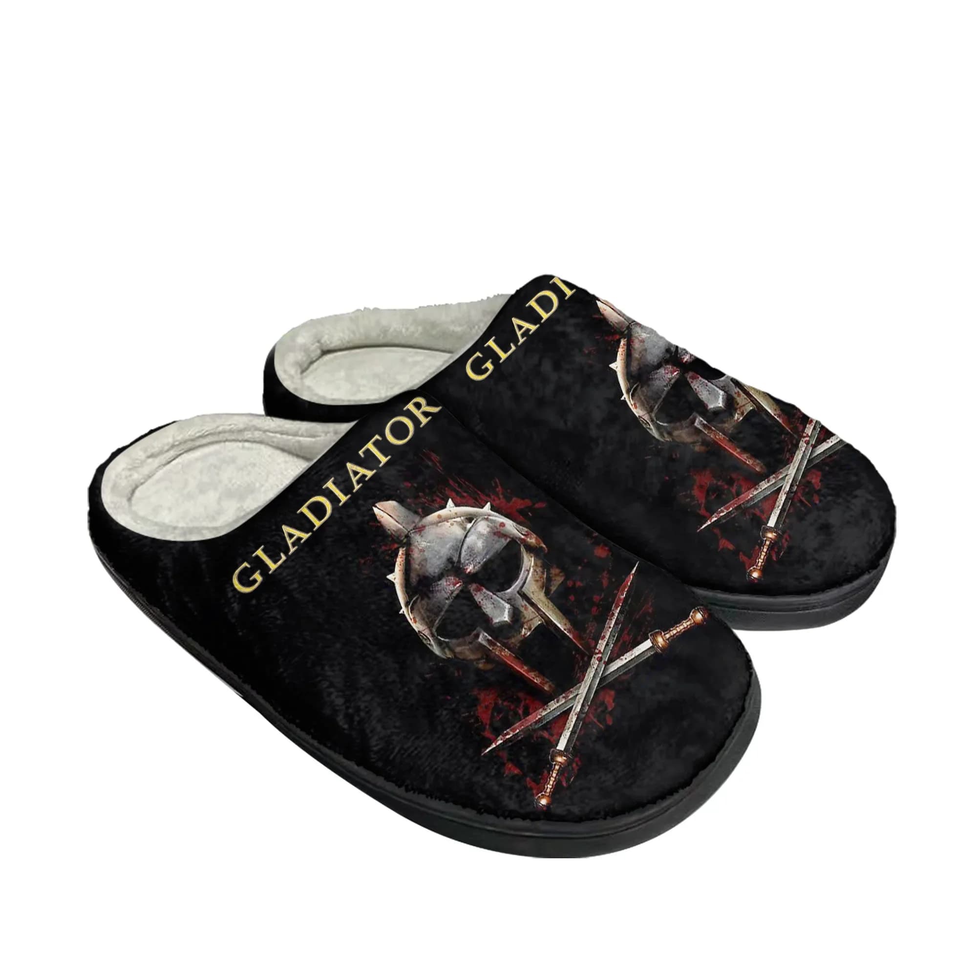 Pantofole in cotone per la casa gladiatore Uomo Donna Russell Crowe Peluche Camera da letto Casual Mantieni calde Scarpe Pantofola termica Scarpa personalizzata