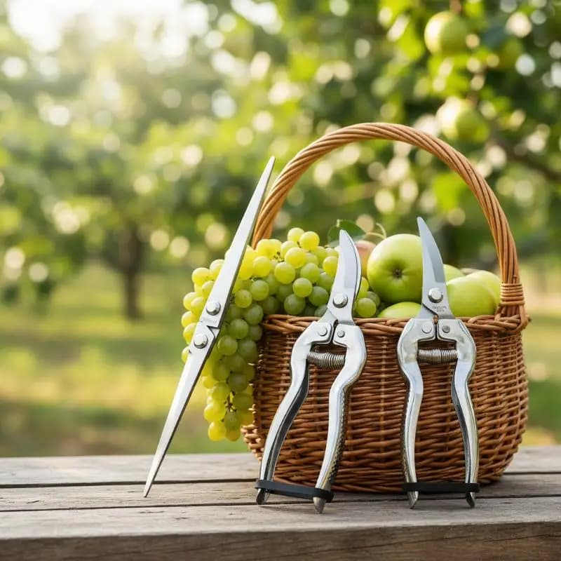 Heavy Duty Stainless Steel Pruning Shears Sharp Blades Non-slip Ergonomic Handles for Outdoor Yard Gardening