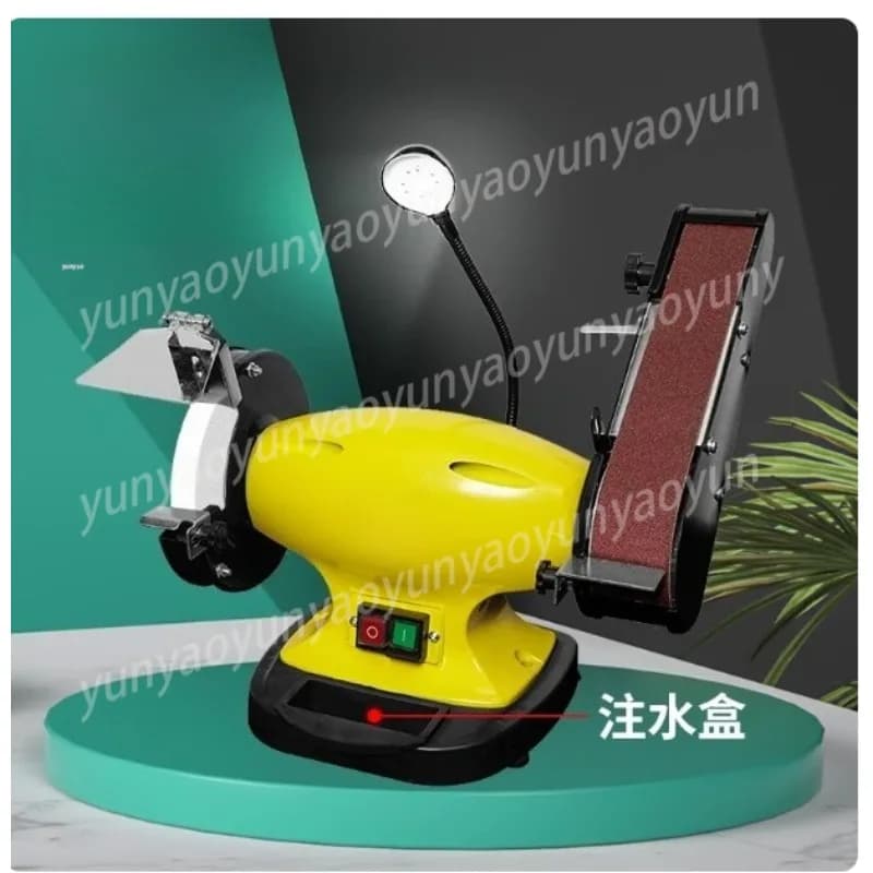 Piccola Smerigliatrice Elettrica Domestica Potente per Levigatura e Affilatura 220V con Mola e Nastro Abrasivo